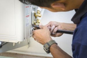 technician working on unit