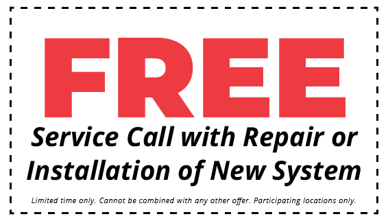 free service call with repair or installation of new system coupon