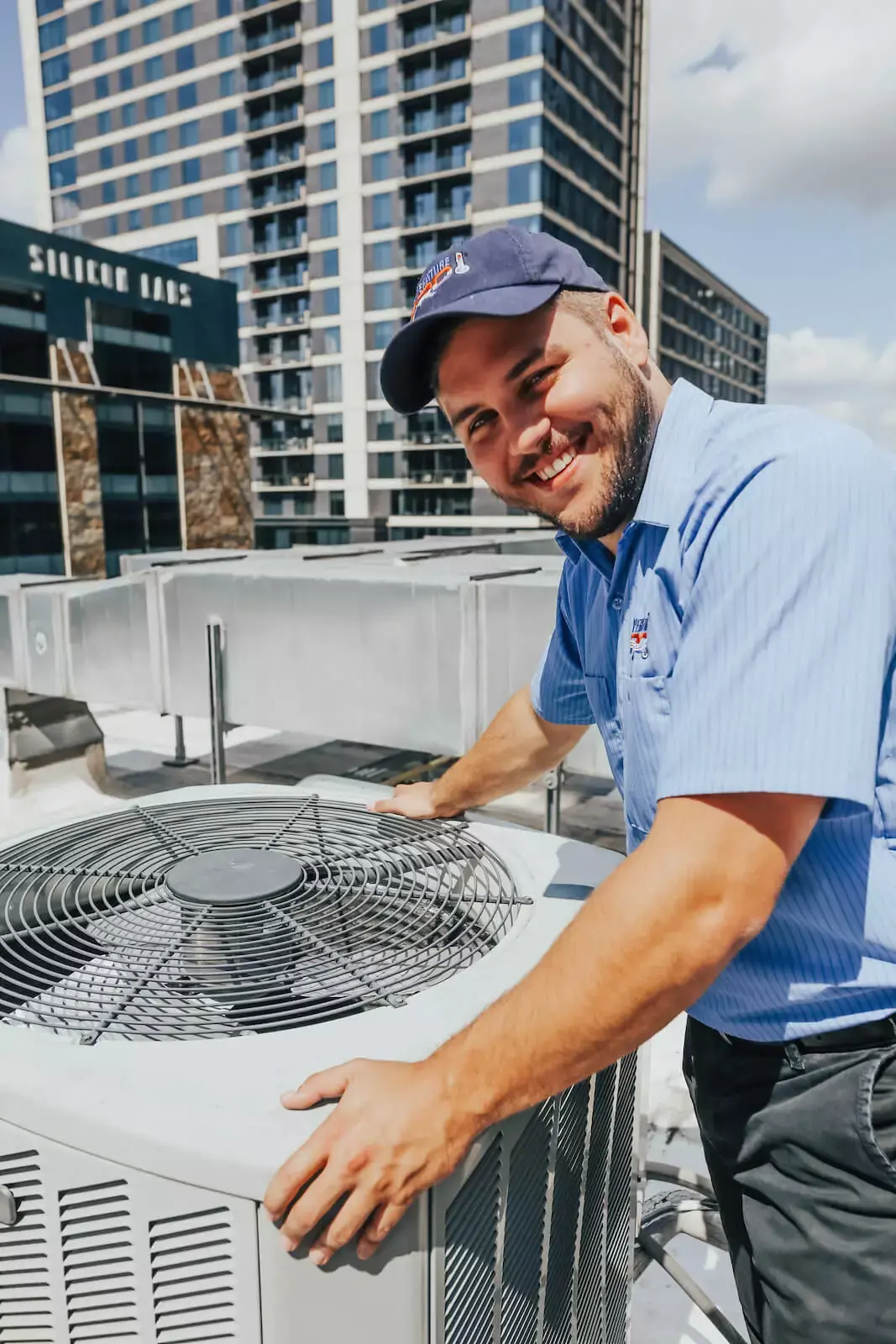 technician smiling