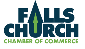 Falls Church Chamber of Commerce badge.
