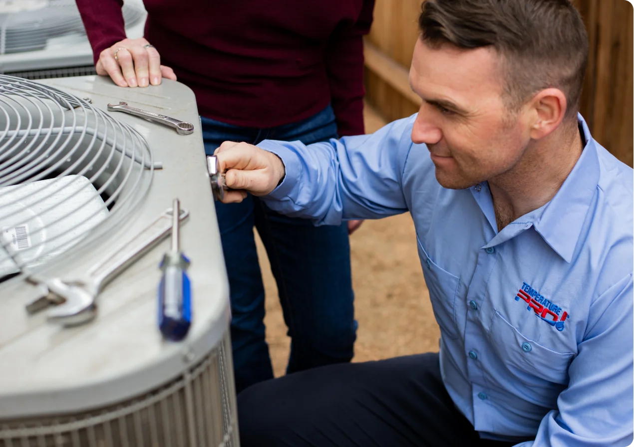 Air conditioning services from a certified technician at TemperaturePro.
