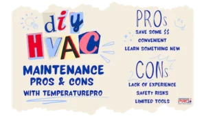 Pros and Cons of HVAC maintenance graphic.