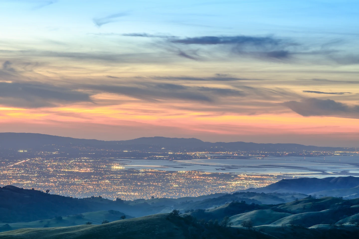 Skyline near beach in San Jose, California.
