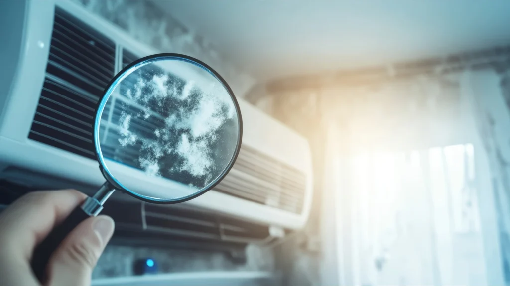 Poor air quality coming from air conditioner.
