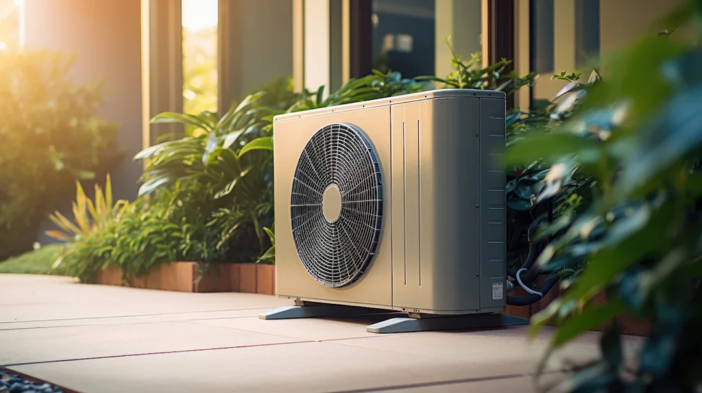 A modern heat pump newly installed at a San Jose home.